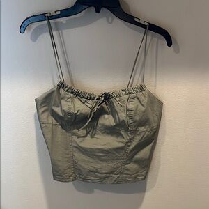 Stylish Olive Green Crop Top